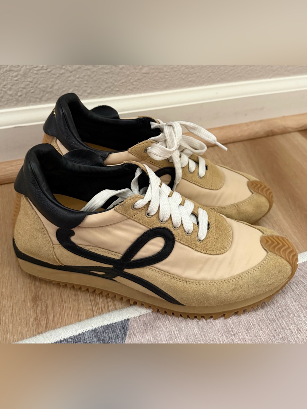 LOEWE Flow Runner Suede and Leather Sneakers Size 39